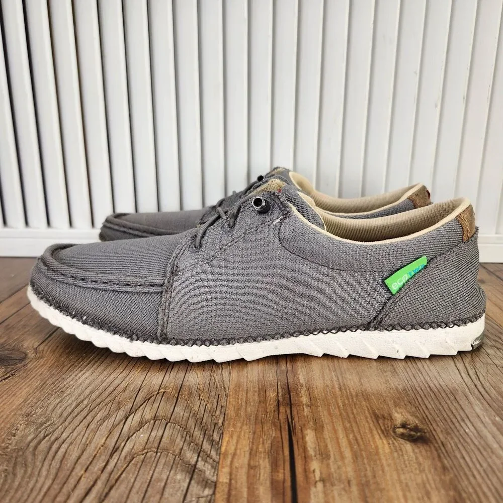 Twisted X Zero-X Mens Sz 8.5 Gray Lace Up Boat Dock Casual Moc Toe Shoes MZX0006